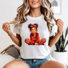 Camiseta roja estilo bohemio para mujer