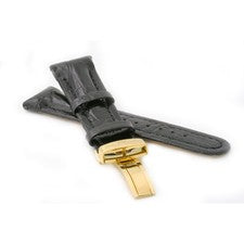 20mm 22mm 24mm CORREA DE RELOJ DE CUERO NEGRO CIERRE AMARILLO JOE RODEO JOJO NUEVO JO JO