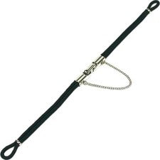 Correa de reloj negra nailon plata hebilla cadena de seguridad