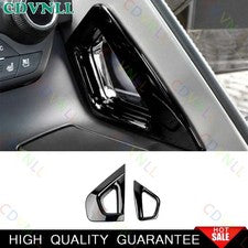 For Corvette C7 14-2019 Bright Black Console Gear Shift Both Side Cover Trim 2*
