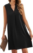 Vestidos informales de moda ANFTFH para mujer sin mangas 2025 cuello en V