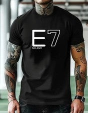 Camiseta Informal Milán Elegante Italia Para Hombre Moda Vibrante Suave Estilo E-7