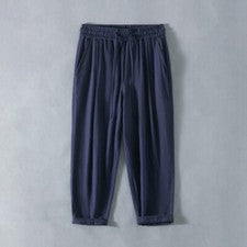 Nuevo Estilo Chino Para Hombres Lino Informal Pantalones al Tobillo Pantalones Rectos Primavera Delgados Talla