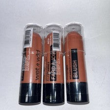 Paquete de 3 rubores en barra de maquillaje Wet n Wild MegaGlo, vagabundos de melocotón 801A, 0,6 oz