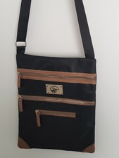 Bolso Bandolera Beverly Hills Polo Club Mujer Negro Nailon Cartera Ajustable Nuevo sin Etiquetas