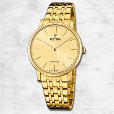 Festina Reloj de Hombre Hecho en Suiza Pulsera Acero Inoxidable Oro UF20046/3