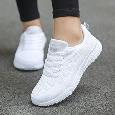 Damas Entrenadores Zapatos para Correr Mujeres Con Cordones Planos Cómodos Fitness Gimnasio Deportes Talla