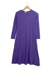 Vestido midi informal de mujer de manga larga morado talla 32 de ASOS Design