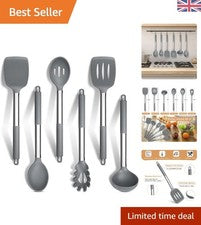 Juego de utensilios de silicona de calidad profesional de 6 piezas - Seguro para las necesidades diarias de cocción