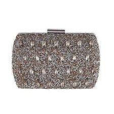 Bolso Mujer Rigido Clutch Evento Noche Moda Oro Cuero Sintético 2086