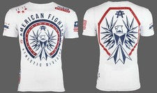 Camiseta AMERICAN FIGHTER Somerset Blanca Atlética Para Hombre Cuello Redondo L-3XL NUEVA CON ETIQUETAS