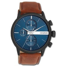 Oozoo Herren Armbanduhr Timepieces Analog Leder braun UOC11222