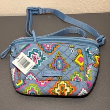 Bolso Cinturón Vera Bradley Mujer OS Azul Nuevo con Etiquetas Medallones Pintados Acolchado RFID Multi