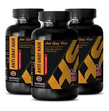 Apoyo Inmunológico - COMPLEJO NATURAL ANTI CANAS 1350mg - 3 Botellas 180 Cápsulas