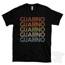 CAMISETA GUARINO ESTILO RETRO REPETIDO Hombre y Mujer Novedad Genial Nombre Regalo