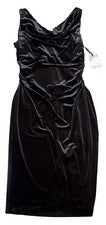 Vestido vaina para mujer Kensie hasta la rodilla acanalado liso sin mangas terciopelo A2633 12