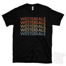 CAMISETA WESTERDALE ESTILO RETRO REPETIDO Hombre y Mujer Novedad Genial Nombre Regalo