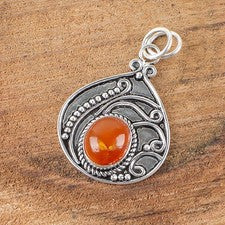 Conjunto de bisel de cornalina genuino ovalado de plata 925 esposa boho boda colgante joyería