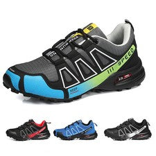 Zapatos para caminar al aire libre para hombre Entrenadores Senderismo Ligeros Encaje Transpirables Antideslizantes