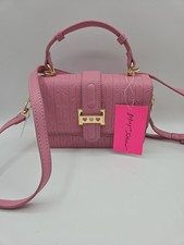 Bolso Bandolera BETSEY JOHNSON Para Mujer Asa Superior Nuevo con Etiquetas Lazos en Rosa