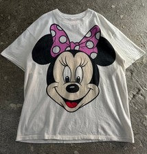 NUEVA Camiseta Años 90 Minnie Mouse Cara Grande Disney Dibujos Animados Talla S-5XL