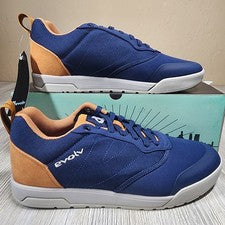 Nuevos zapatos Evolv Rebel Approach azul marino/marrón para hombre talla 9,5