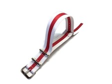 Correa de reloj militar bandera inglesa, correas de nailon, 18 mm, 20 mm, 22 mm, acero inoxidable