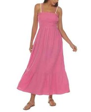 Maxi Vestido Para Mujer Raviya Algodón Encubrimiento Rosa PEQUEÑO