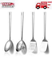 Juego de Utensilios de Cocina de Acero Inoxidable 4 Piezas, Juego de Herramientas de Cocina Incluye Metal S