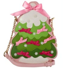 Bolso Bandolera Betsey Johnson Rosa Árbol de Navidad Cartera de Vacaciones XOmerry Snowflake