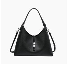 LIKE DREAMS Sienna Bolso de Hombro Hobo Grande de Cuero Vegano para Mujer - NEGRO~