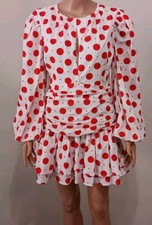 Vestido clásico festivo a lunares The Sang para mujer M mini salsa cóctel jazz