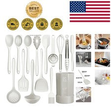 Juego completo de utensilios de silicona - resistente al calor e ideal para las necesidades diarias de cocción