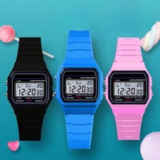 Reloj F91W Clásico NUEVO Digital RETRO Deportivo Alarma Cronómetro Negro