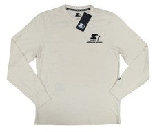Camiseta para hombre Starter Tanner estampado gráfico espalda cuello redondo manga larga nueva con etiquetas tiza