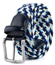 Cinturón para Hombre, Tejido Elástico Trenzado Cinturón para Pantalones Informales Jean Hombres Cinturones