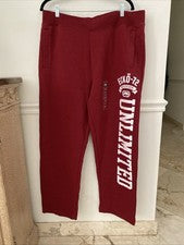 Pantalones deportivos Ecko Unltd para hombre borgoña mezcla de algodón logotipo polar XXl nuevos