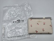CARTERA COACH ESTAMPADO FLORAL ESQUINA CREMALLERA MUJER DISEÑADOR COLOR M CON ETIQUETA