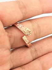 Anillo ajustable de cobre puro sólido, hecho a mano, entrega gratuita en el Reino Unido, anillo unisex