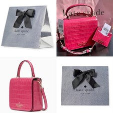 Bolso Bandolera Kate Spade Rosa Staci Cuadrado y Tarjetero Paquete JUEGO DE BOLSA DE REGALO