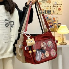 Bolso Bandolera Muñeca Estilo Universitario Estilo Japonés Gran Capacidad Cartero