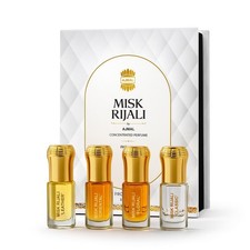 Misk Rijali Set de Regalo para Unisex Pack de 4x (3 ml cada uno) | Ajmal | DHL Express⚡🥇