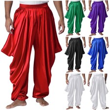 Pantalones Harén Sueltos Elásticos Informales Estilo Hippie Príncipe Árabe Disfraces con disfraces para Hombres