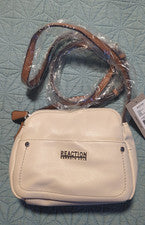 Bandolera Kenneth Cole Reaction Aly Mini Guijarro Piedra Nueva con Etiquetas 3 Compartimentos Verano