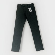 NN07 No Nationality Hombre Pantalones Gris Talla 28W (30”) Formal Calce Ajustado Nuevo