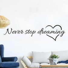 Calcomanía adhesiva arte decoración pared patrón nunca parar hágalo usted mismo extraíble PVC para el hogar