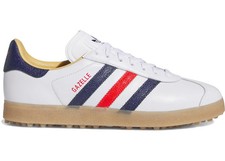 Talla 10.5 - Adidas Gazelle Cuero Sin Tacos Golf Blanco JP7705