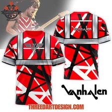 Camiseta Van Halen Alta Visibilidad Estilo Seguridad Rock Fan Gráfico AOP