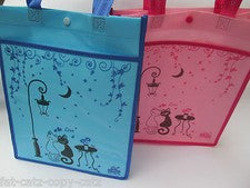 BOLSO DE MANO MEDIANO LINDO GATO TELA REGALO ALMUERZO COMPRAS DAMAS NIÑAS ASA CORTA UK