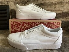 Zapatos VANS Old Skool Platform True White para mujer talla 7-10 nuevos VN0A3B3UW00